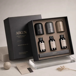 Set Regalo di Diffusori di Fragranze AIKUN di Alta Gamma con Olio Essenziale Ricaricabile e <span class=keywords><strong>Bastoncini</strong></span> in Rattan per Regali al Dettaglio - Product Image 1