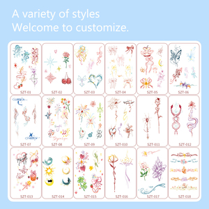 Fingertip Temporary <b>Tattoo</b> Sticker Waterproof Sweat Proof Long Lasting Colorful <b>Paper</b> Decal for Body Art Professional Use - Product Image 3