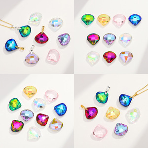 Nantong Pear Cut Crystal Glass Pendant <b>Beads</b> Single Hole For Jewelry Making DIY Accessories - Product Image 4