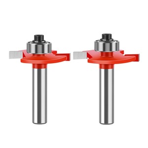 Fraise à rainurer en T pour le travail du bois, à tige de 8 mm, avec dents en carbure de 3 mm et 5 mm de largeur, et roulement supérieur - Product Image 1