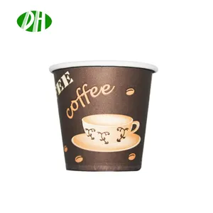 Anhui-taza de papel de café pequeña, 4oz, barata, uso único, fabricación China