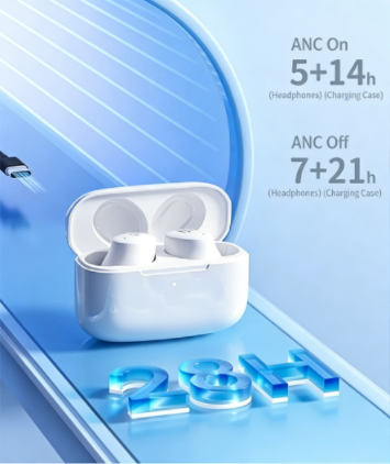 EDIFIER TWS1 ANC Wireless In-Ear Noise-Canceling for Headphones-New 2025 Model IPX-4 Waterproof 5-10 Hours Playtime