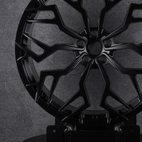 Nuevas Llantas de Aluminio Forjado 6061-T6 de 17-24 Pulgadas, Personalizadas, Color Negro Mate, Diseño Geométrico de Malla Cóncava, ET de 25 mm, para Audi R8 y Tesla