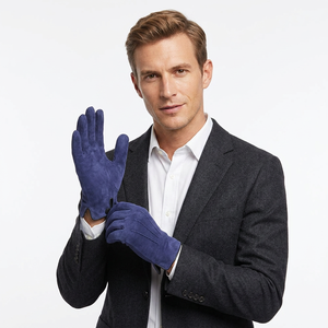 Guantes de Invierno Térmicos de Piel de Cordero de Alta Calidad, Resistentes al Viento, Transpirables, Nueva Moda, Compatibles con Pantalla Táctil, Lisos, para Exteriores - Product Image 1