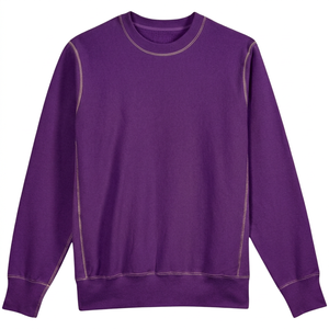Sweat-shirt à col rond pour homme, couleur jaune moutarde, coupe classique, tricoté, couleur unie, décontracté, manches longues, vêtements d'automne - Product Image 3