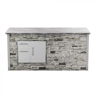 Nueva Parrilla de Gas Integrada de Acero Inoxidable 304 Resistente a la Oxidación con Fregadero de Piedra Natural, 4x3.55KW LPG/NG para 5+ Personas