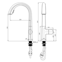 Ensemble de robinets de salle de bains et de cuisine en laiton massif, robinets de luxe modernes, robinetterie sanitaire commerciale, fournitures pour hôtel et maison