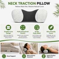 Oreiller de massage cervical en mousse à mémoire de forme en U personnalisé pour soulager les douleurs cervicales et corriger la posture, avec housse amovible