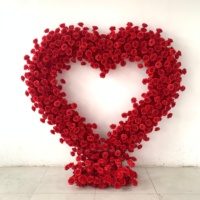 Grandes fleurs artificielles en soie en forme de cœur romantique pour arche de mariage, hydrangea blanc de 7-8 pieds de haut, écologique, pour événements et décors de scène, vente en gros