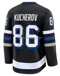 Qualité supérieure cousue avec soin # 86 <span class=keywords><strong>Nikita</strong></span> Kucherov # 88 Andrei Vasilevskiy # 21 Brayden Point Maillot de hockey américain brodé - Product Image 3