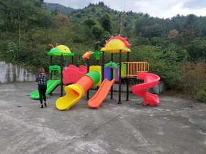 Équipement de parc d'attractions <span class=keywords><strong>pour</strong></span> enfants, combinaison de toboggan en plastique et en acier, jeux <span class=keywords><strong>pour</strong></span> enfants, ensembles de jeux, aire de jeux extérieure - Product Image 6