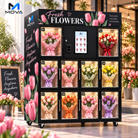 Distributeur automatique de fleurs en libre-service, casier réfrigéré pour bouquets, fonctionnement 24h/24 et 7j/7