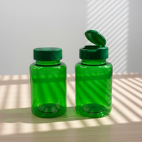 Bouteille de médicaments en PET personnalisée à prix d'usine, pot de stockage de capsules vide avec bouchon à clapet