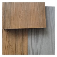 Planches de terrasse en WPC imperméables 140x25mm, composite creux pour sol extérieur, idéal pour cour