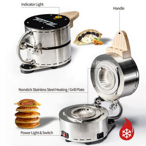 Macchina per Panini Gelato in Acciaio Inox 220V, Pressa Commerciale per Pane e Brioche, Marca MILES - Product Image 3