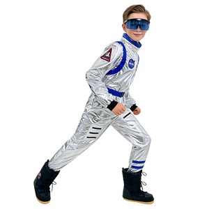 Disfraz de Astronauta Yi Xiaoyi, Traje Espacial Plateado para Niños, Transpirable, para Fiestas de Halloween y Actuaciones - Product Image 3