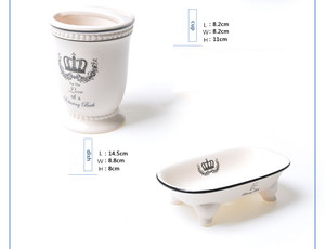 JIA SHUN-productos <span class=keywords><strong>de</strong></span> baño para casa y hotel, juego <span class=keywords><strong>de</strong></span> accesorios para el baño, adhesivos <span class=keywords><strong>de</strong></span> <span class=keywords><strong>corona</strong></span> <span class=keywords><strong>de</strong></span> cerámica esmaltada, color blanco, 4 piezas - Product Image 3