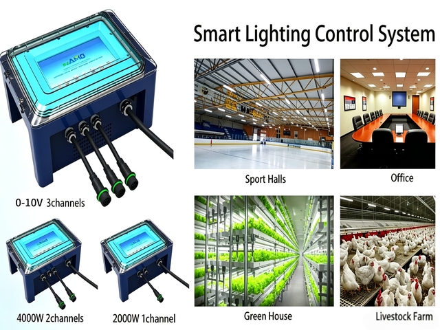 Light Controller LED Dimmer RS485 Signal 0-10V Triac Dimming Flicker Free 4000W Timetable Setting