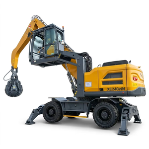Pelle mobile sur roues de 24 tonnes XE240WM, chargeur de matériaux de 0,6 m³, brise-roche hydraulique et godet à grappin - Product Image 1
