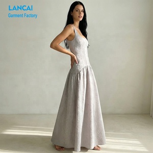 Order Online Drop Waist Maxi Dress Cotton & Linen Blend