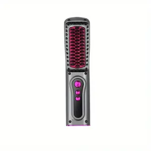 Electric Heating Hair Straightening Comb Household Styling Tool Mini Portable Rechargeable 4000mAh Hair Straightening