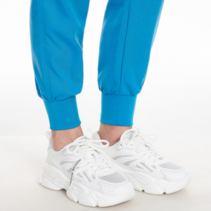 ชุดเครื่องแบบพยาบาลในโรงพยาบาลป้องกันริ้วรอยกระเป๋าสองชั้นผ้าสแปนเด็กซ์สำหรับผู้หญิงแฟชั่นคอวี - Product Image 6