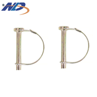 Pasador de Enganche de Liberación Rápida para Remolque de Tractor, Galvanizado en Negro, de Zinc, con Anillo de Agarre, 6 mm x 45 mm, con Cadenas, Precio de Fábrica NLD