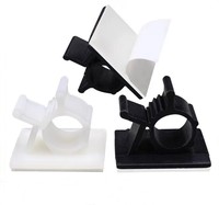 Serre-câble en Nylon TS-0608 10mm auto-adhésif noir blanc attaches pour pinces de câble de fil électrique serre-câble en plastique réglable