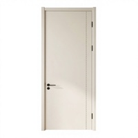Porte de chambre blanche de taille standard, écologique et économique, en panneau de mélamine, étanche, en bois massif, pour salle de bain et salon