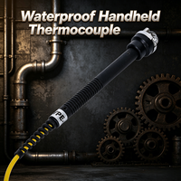 Sonde de température de surface portative de type K avec câble spiralé, capteur industriel haute précision pour moule métallique à réponse rapide