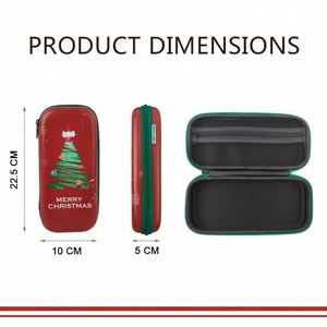Custom Portable Stationery Bag Big Capacity Zipper Cute EVA Pen <b>Box</b> Bag Organizer Merry Christmas Pencil <b>Gift</b> Case for Kids - Product Image 6