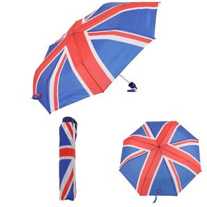 Paraguas Mini Plegable de 3 Secciones con Diseño de la Bandera Británica Union Jack para Promoción - Product Image 1