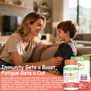 Deliciosas Gomitas Multivitamínicas Probióticas con Sabor a Frutos Rojos y Cereza para Niños, para la Salud Ósea - Product Image 5