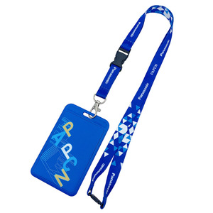 Polyester ID Card Lanyard with Detachable Badge Holder for Trade Shows Customizable & Portable