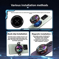 Nouveau coussin de refroidissement magnétique Six effets de lumière réglage à quatre niveaux diffusion en direct Compatible pour les accessoires de jeu de téléphones mobiles