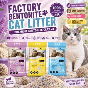 2026 Trending Product Bentonite Cat Litter <b>Sand</b> for Bentonite Cat Arena Para Gato Por Toneladas - Product Image 1