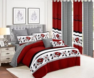 Set di trapunte floreali fresche con tenda di vendita calda set 10 set di lenzuola a cuore per ragazza e copri biancheria da letto singola 10 set - Product Image 5