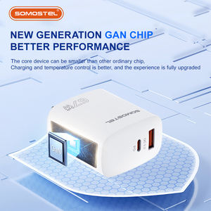 Chargeur de voiture double port USB-C PD et USB-A QC3.0 67W en matériau GaN, charge ultra-rapide pour téléphones Android - Product Image 3