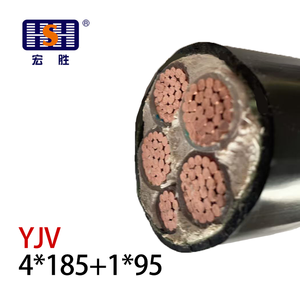 สายไฟฟ้าแรงดันต่ำ 4 แกน ทองแดง หุ้มฉนวน PVC 1kV พร้อมปลอกหุ้ม PE รุ่น YJV 4*150+1*70 สำหรับใช้ในอาคาร - Product Image 1