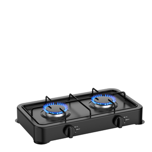 Tafelmodel dubbele gasbrander, metalen, Europese stijl, eenvoudig, klein, draagbaar, voor buiten, huishoudelijk, commercieel, <span class=keywords><strong>mini</strong></span>, 2 branders, butaan, piezo-ontsteking - Product Image 1