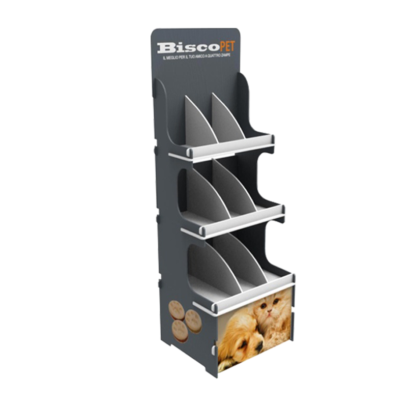 Apache Customizable Modern Floor Standing Wooden Display Rack with Plywood Construction for Shoe Stores- Custom Logo — view 3