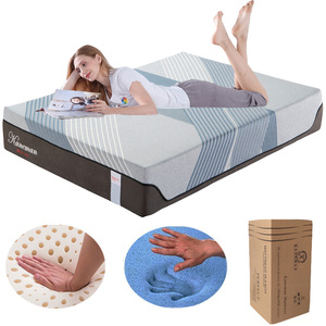 12inch luxury latex sheet wholesaler price hot sales Colchon queen bed memory foam mattress in a box with mattress and bed set