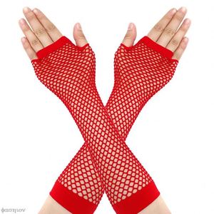 1Pair Women's Long <b>Fishnet</b> Net Gloves Fingerless Mesh Gloves Punk Rock Sexy Arm Warmers for Night Club Party for Hiking - Product Image 6