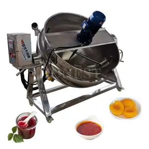 Time Saving Jacket Kettle Mixer / Double Jacketed Kettle With Mixer / Automatic Stirring Pot