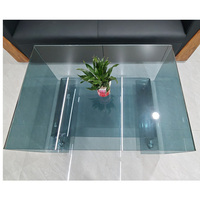 Table basse moderne simple et luxueuse en verre trempé pour salon, table d'appoint de canapé, table à thé, écran d'affichage dans la salle de bain