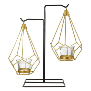 Vela votiva personalizada OEM con alambre metálico, acabado dorado, estilo de lujo, para decoración del hogar. - Product Image 3