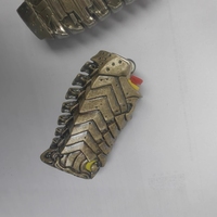 Coque de remplacement en métal style vintage thème guerrier pour briquet français J6, noir/couleur personnalisable, design durable fait main