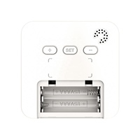 Termómetro Higrómetro Digital LCD 3 en 1 para Interiores con Reloj, Material ABS, Personalizable OEM/ODM