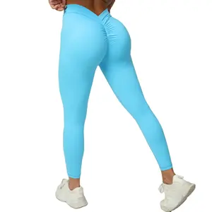 打底裤最佳女性锻炼女性v型背部健身造型瑜伽夏装设计服装女性打底裤