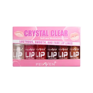 PNF Set lapisan bibir hijau grosir Lip Gloss lipstik Lip Gloss cermin kabut air antilengket Cup Lipgloss perdagangan luar negeri